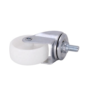 Whiteboard Möbel Kleine Kunststoff-Gewindes tange 1,5 Zoll Schwenks tiel Lenkräder Weiß pp Poly olefin Wheel <span class=keywords><strong>Caster</strong></span> - Product Image 4
