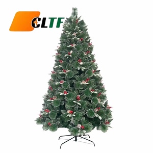 <span class=keywords><strong>Sapin</strong></span> <span class=keywords><strong>de</strong></span> Noël artificiel en PE+PET blanc <span class=keywords><strong>de</strong></span> 1,2 à 3 m avec fruits rouges et pommes <span class=keywords><strong>de</strong></span> pin, idéal pour la décoration <span class=keywords><strong>de</strong></span> la maison et des hôtels, <span class=keywords><strong>sapin</strong></span> <span class=keywords><strong>de</strong></span> Noël en épicéa. - Product Image 1