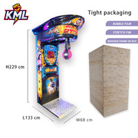Jeu d'arcade Punch électronique à pièces et Kick Stand Sac de frappe Kick Power Arcade Game Training Simulator Machine de boxe
