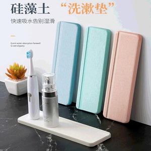 Porte-savon rectangulaire en terre de diatomée, auto-drainant, absorbant l'humidité, pour salle de bain, vert, bleu, blanc, rose, gris - Product Image 5