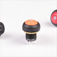 Toowei 12MM noir rond en plastique 4 broches électronique autobloquant interrupteur à bouton-poussoir à réinitialisation automatique CE RoHS Ip67