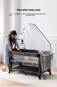 Lit Cododo Multifonctionnel Pliable et Portable pour Bébé avec Levage Unilatéral, Idéal pour Nouveau-né 0-3 Ans - En Stock, Offre Spéciale - Product Image 2
