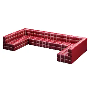 Customized turkish wooden beach club furniture sofa booth night club sofa karaoke furniture