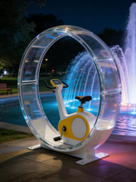 Intelligenter Parkbrunnen: Fahrradpedal-betriebene, interaktive, stromerzeugende Outdoor-Vergnügungsparkausrüstung