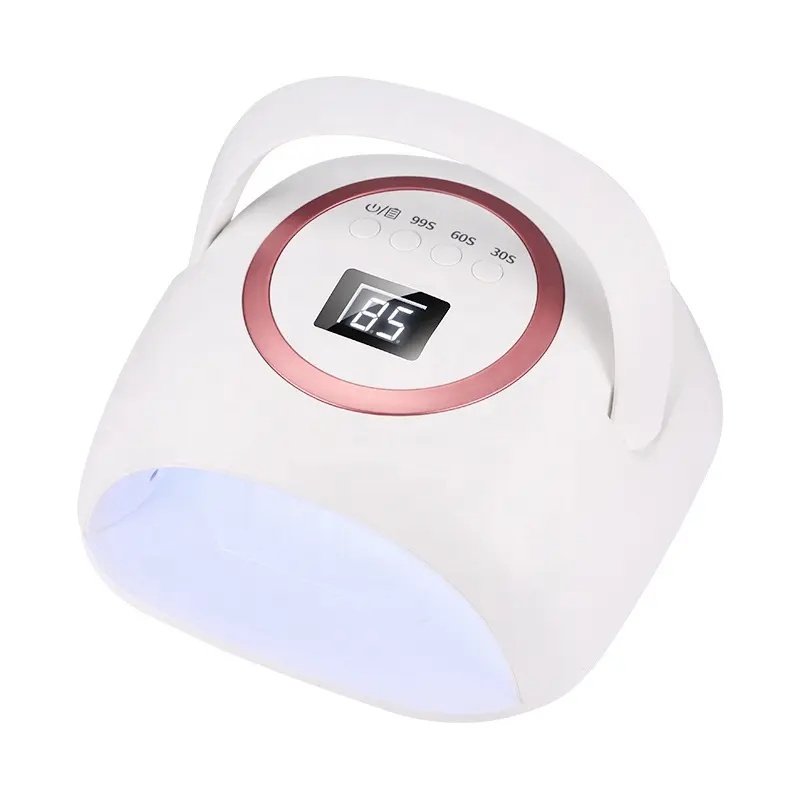 Nouvelle Promotion lampe à ongles professionnelle de forme circulaire 72W Rechargeable sans fil Portable UV LED avec poignée