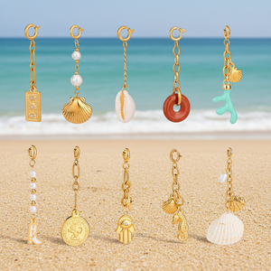 Bijoux de plage pour femmes, vente en gros, mode, bikini, acier inoxydable, boucle de maillot de bain, clip détachable, pendentif, accessoires d'été - Product Image 6