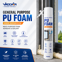 Mousse polyuréthane professionnelle à cellules fermées à haute expansion, scellant expansif de bonne dureté pour le remplissage par pulvérisation à usage construction