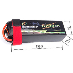 高倍率 14.8V 6200mAh 4S 60C 可充电聚合物锂离子电池组，适用于遥控玩具车和儿童电动车 - Product Image 1
