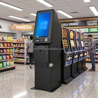 Promotion : Kiosque de rédemption tactile incurvé en acier pour distributeur automatique, sur pied, pour centre commercial, avec garantie d'un an, en anglais