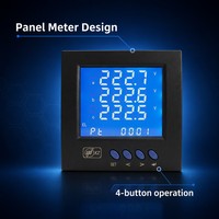 Medidor de Energía Multifunción de Alta Precisión Clase 0.5 Ydkz SEM9250 96x96mm Trifásico RS485 Modbus RTU con Pantalla Digital TFT a Color