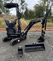 Mini-excavatrice chenillée chinoise EPA Euro 5 de 0,8 tonne, 1,2 tonne, 1,6 tonne pour usage agricole, livraison gratuite, avec moteur/pompe Eaton