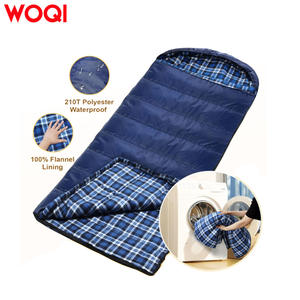 Saco de Dormir Woqi Envelope Azul de Algodón para 3 Estaciones, Transpirable para Adultos, con Bolsa de Compresión - Product Image 3