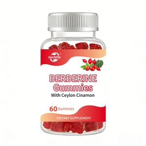 Gomitas de Berberina con Sabor a Fresa Natural, Halal, Sin Azúcar, Suplemento de Canela de Ceilán para Adultos, Herblife - Product Image 1