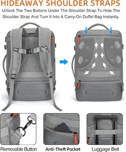 <span class=keywords><strong>Mochila</strong></span> de viaje para ordenador portátil 42L <span class=keywords><strong>equipaje</strong></span> de mano Vuelo aprobado <span class=keywords><strong>mochila</strong></span> extensible negocios antirrobo bolsas de fin de semana para mujeres - Product Image 4