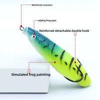 Leurre souple bionique en forme de grenouille moche - Thunder Frog pour lancer longue distance - Idéal pour la pêche estivale de la carpe et du bar en ruisseau, lac ou océan