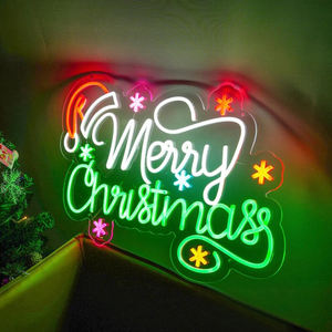 <span class=keywords><strong>2023</strong></span> personnalisé joyeux noël clignotant néon lettres signe led boule style noël néon ornements lumière étoile motif décorations - Product Image 4