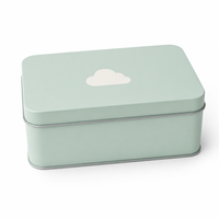 Boîte en métal rectangulaire personnalisée pour biscuits et bonbons, conteneur d'emballage alimentaire en métal de qualité alimentaire avec couvercle pour coffret cadeau, vente en gros