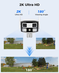 Parkings 180 ° grand angle double objectif résistant aux intempéries sécurité commerciale extérieure AI sans fil maison WiFi caméra de vidéosurveillance - Product Image 2