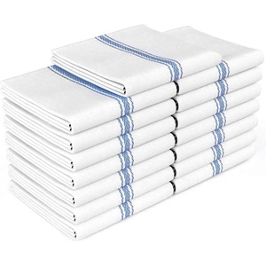 Essuie-tout de cuisine en <span class=keywords><strong>coton</strong></span> épais et absorbant, à rayures et pompons, grande <span class=keywords><strong>taille</strong></span>, rectangulaire, pour le nettoyage - Product Image 1