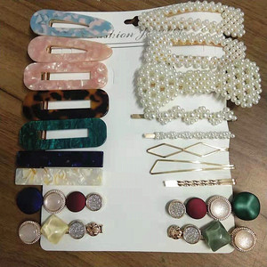 Barrettes en acétate scintillant ShilyOS, vente en gros, logo personnalisé, ensemble de barrettes dorées, accessoires capillaires géométriques pour femmes, OEM ODM - Product Image 5