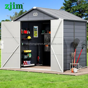 ZJIM ZJGP-J10x8-01S Windproof &amp; Snowproof PP <strong>Storage</strong> Shed Heavy Duty Outdoor <strong>Garden</strong> <strong>Tool</strong> House with Windows &amp; Ventilation - Product Image 3