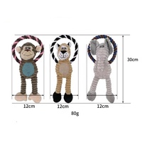 Jouets à mâcher pour chiens en gros, suspendus, sans rembourrage, durables et en peluche, qui couinent