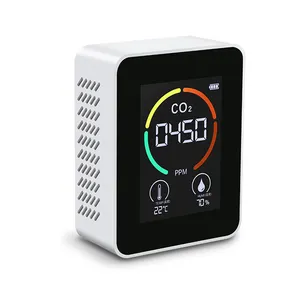 5 in 1 Air Quality Monitor Meter Indoor CO2 Alarm Detector Digital Thermometer Humidity Tester