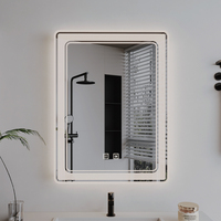 Cermin Pintar LED Sensor Sentuh Persegi Panjang untuk Kamar Mandi, Cocok untuk Hotel, Dijual Murah