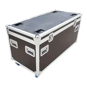 Perangkat keras casing penerbangan aluminium Double Deck kustom untuk pengiriman peralatan musik