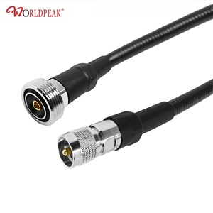 كابل توصيل رغوي 1/2 بوصة UHF PL-259 ذكر إلى DIN ذكر 7/16، كابل خارجي، تجميعة كابل صلب من البولي إيثيلين سوبرفلكس 1/2 بوصة - Product Image 1