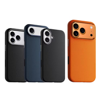Étui de téléphone HMJ, pochette pour téléphone, anti-traces de doigts, cuir vegan PU de luxe original, étui pour iPhone 17 Pro Max