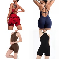 Conjunto de Ropa Deportiva Personalizada para Gimnasio: Top Halter de Un Hombro, Sujetador de Yoga Ajustado y Leggings Cortos para Adultos - Venta al por Mayor Rápida
