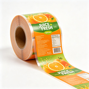 Rouleau de film de plastification thermique transparent, film d'emballage imprimé sur mesure pour les étiquettes de boîtes de boissons - Product Image 1