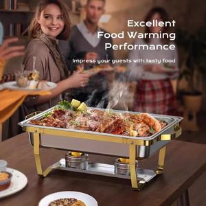 Chauffe-plats professionnel en acier inoxydable de haute qualité, alimenté à l'alcool, capacité de 9 L, plage de température de 60 à 80 °C, pour usage professionnel, Ebay - Product Image 1