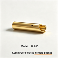 Connecteur banane 4,0 mm plaqué or en laiton, mâle-femelle, haute intensité, à souder, pour batterie de drone RC et contrôleur de vol