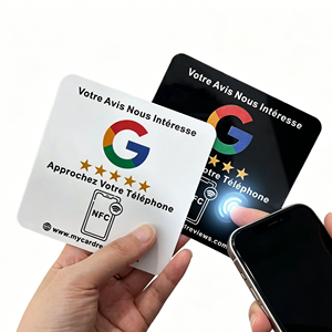บัตรธุรกิจ PVC NFC อัจฉริยะ <span class=keywords><strong>ขาย</strong></span>ดี พร้อมชิป N213/215/216 แบบกำหนดเอง ความถี่ 13.56MHz กันน้ำ สำหรับโซเชียลมีเดียและการควบคุมการเข้าออก - Product Image 1