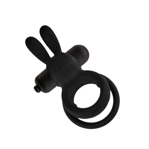 Silicone Rabbit Cock Ring 10 Frequency <b>Vibration</b> Delay Enhancement For Couples Adult Use - Product Image 2