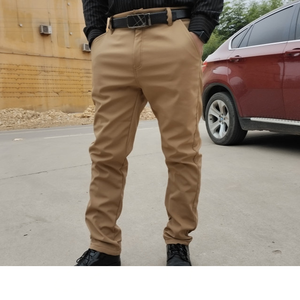 DFP0222 Winter Thermal Warm Temperature Locking Business Man Straight Slim Soft Shell Long Pants Various Stock and Custom - Product Image 1