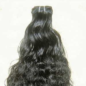 Remy Hair 100% Unprocessed Natural Wave Texture Remy Human Hair Weaving 8" up to 40" Tamil Nadu Hot Selling - Product Image 1