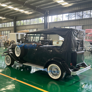 Fashion Black Vintage Classic Electric Retro Car With Black Canopy Glossy Retro Body, Smooth Eco Ride Custom Photo Vehicle - Product Image 4