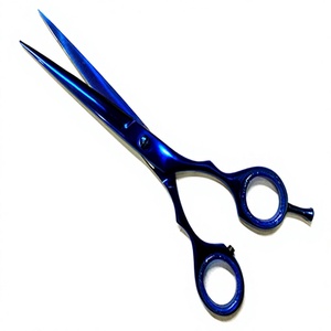 ASAP Ciseaux à cheveux à manche long de 6,0 pouces pour droitiers, en acier inoxydable à haute teneur en carbone, à pointe affûtée, design tendance, bleu titane - Product Image 1