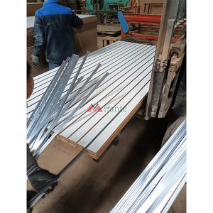 Panneaux en aluminium rainurés à fente en tôle MDF Mur à lattes Mur à lattes décoratif pour affichage en magasin - Product Image 5