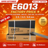 Électrode de soudage E6013 2,5 mm 3,2 mm 4,0 mm 1/8 5/32 5 kg 20 kg AWS A5.1 Barre de soudure Électrode 6013 Usine