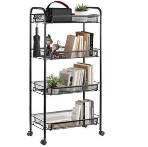 Carrello da <span class=keywords><strong>Cucina</strong></span> in Metallo a 4 Ripiani con Ruote, Mobile Moderno con Ampio Cassetto, Armadietto Multifunzionale per <span class=keywords><strong>Cucina</strong></span> e Soggiorno - Product Image 1