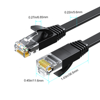 Lack 10ft atat6 Eternet atable nternet etwork y omomputer able con R45 45 Connectores Ca 6 Flt ternet able para An