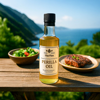 Huile de sésame de perilla coréenne pressée à froid de qualité supérieure 180 ml, naturelle, dorée, torréfiée, non-OGM, riche en oméga-3, sans additifs, saveur terreuse