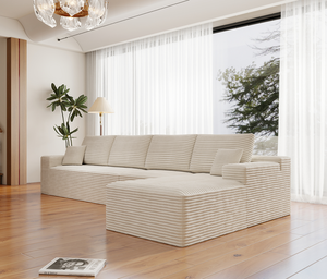 Ensemble de canapé modulaire convertible en forme de L, rembourré, moderne, pour salon, chambre, appartement, aucun assemblage requis - Product Image 5