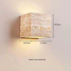 Jardín Patio travertino pared luz exterior impermeable puerta pasillo dormitorio piedra decoración Sconce - Product Image 2