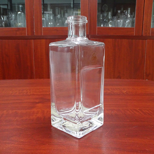 Vodka claire Cristal 25cl 50cl Verre <span class=keywords><strong>Mezcal</strong></span> Pisco Bouteille d'<span class=keywords><strong>alcool</strong></span> carré - Product Image 2