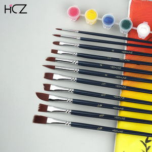 Ensemble <span class=keywords><strong>de</strong></span> pinceaux à peinture acrylique en nylon <span class=keywords><strong>de</strong></span> haute qualité avec manche en bouleau massif, 11 pièces, logo personnalisé, <span class=keywords><strong>fournisseur</strong></span> <span class=keywords><strong>de</strong></span> pinceaux pour artistes - Product Image 5